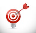 Target idea light bulb illustration design Royalty Free Stock Photo