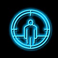 target kill neon glow icon illustration Royalty Free Stock Photo