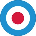 Target in lightblue with red center Royalty Free Stock Photo