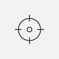 Target line icon. outline vector focus illustration