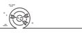 Target line icon. Targeting strategy. Minimal line pattern banner. Vector