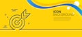 Target line icon. Targeting strategy. Minimal line yellow banner. Vector