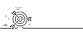 Target line icon. Targeting strategy sign. Minimal line pattern banner. Vector