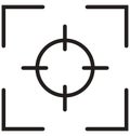 Target line isolated vector icon can be easily modified and edit Royalty Free Stock Photo