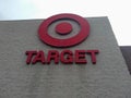 Target logo sign on store front