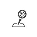 Target map pin vector icon