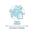 Target market blue concept icon Royalty Free Stock Photo