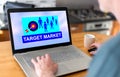 Target market concept on a laptop Royalty Free Stock Photo