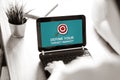 Target market concept on a laptop screen Royalty Free Stock Photo