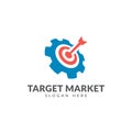 Target market logo or icon template Royalty Free Stock Photo