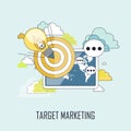 Target marketing concept