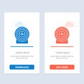 Target, Money, Achievement, Target  Blue and Red Download and Buy Now web Widget Card Template Royalty Free Stock Photo