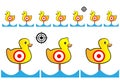Target painted yellow ducks for shooting range and Entertainment Royalty Free Stock Photo
