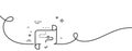 Target path line icon. Stratery goal sign. Core value. Continuous line with curl. Vector Royalty Free Stock Photo