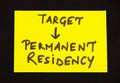 Target Permanent Residency concept.