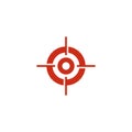 Target point icon logo design vector template