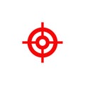 Target point icon logo design vector template