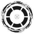 Target pointer round element. Shoot aim interface