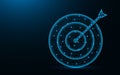 Target poly design, Arrow and aim abstract geometric image