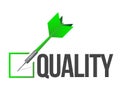 Target quality illustration design Royalty Free Stock Photo