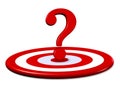 Target with Question Mark - 3D Rendering - Stock image