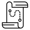 Target route icon, outline style
