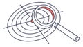 Target Search with Magnifying Glass Vector for Accuracy, vector design Generative AI Royalty Free Stock Photo