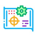 Target selection icon vector outline illustration