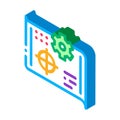 Target selection isometric icon vector illustration