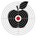 Target shooting apple Royalty Free Stock Photo