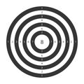 Target for shooting board with circles and numbers vector Royalty Free Stock Photo