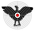 Target shooting range bird eagle vector
