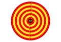 Target shooting, vector, target in yellow and orange color.