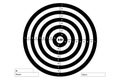 Target for shooting, vector, in white and black colors. Royalty Free Stock Photo
