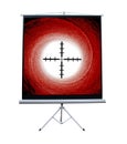Target sight cross hairs on screen Royalty Free Stock Photo