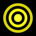 Target sign - yellow shades simple transparent, isolated - vector