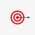 Target simple vector icon. Flat vector infographic