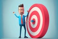 On Target: Success Achieved with Precision and Confidence.Generative Ai Royalty Free Stock Photo