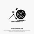 Target, Success, Goal, Focus solid Glyph Icon vector Royalty Free Stock Photo