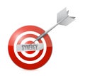 Target synergy concept illustration design
