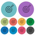 Target table with arrow color darker flat icons