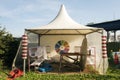 A target in a tent in an amusement park in Istanbul, Turkey