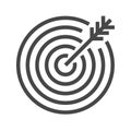 Target Thin Line Vector Icon