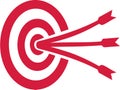 Target with three arrows