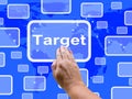 Target Touch Screen Shows Aims Objectives