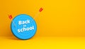 a target with two planted arrows and the text back to school for back to school offers Royalty Free Stock Photo