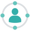 Target User Isolated Vector icon that can be easily edit or modified Royalty Free Stock Photo
