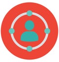 Target User Isolated Vector icon that can be easily edit or modified Royalty Free Stock Photo