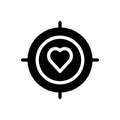 Target vector glyph flat icon Royalty Free Stock Photo