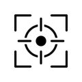 Target vector glyph flat  icon Royalty Free Stock Photo